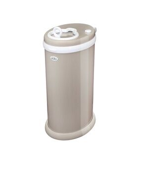 Ubbi Beige Diaper Pail with Odor-Locking Lid